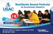 Bachillerato General Particular No Escolarizado (Sabatino) - USAC Universidad de la Sierra