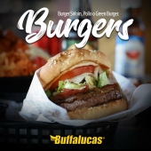 ¡Es momento de probar las mejores burgers, solo en Buffalucas!
 - Restaurante Buffalucas - Alitas y Hamburguesas