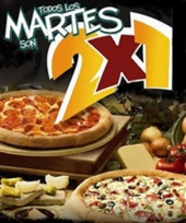 Todos los martes son de 2 x 1 - Pizza Papa John's
