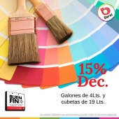 Promoción BUEN FIN...
Galones de 4 Lt. y cubetas de 19 Lts. con 15% de descuento..¡Aprovecha!
*Consulta nuestras restricciones* - Pinturas Berel San Manuel