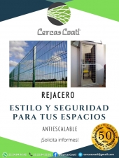 Líderes en el mercado, fabricamos y colocamos nuestros productos.
Solicita rejacero, ideal para evitar que escalen, producto de alta seguridad.  - Cercas y Urbanizaciones Coatl Mr.