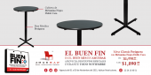 MESA CLASSIC PERIQUERA Mesa con base metálica con cubierta de melamina negra doble cara. A sólo $1,090 +iva. WhatsApp: 22 24 13 40 51 - Mueblería Amuebar - Muebles para Negocio