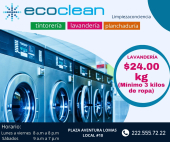 Nuestros servicios de lavandería están a la vanguardia de la tecnología, con máquinas de alta eficiencia que ofrecen resultados impecables. - Ecoclean Tintorería - Lomas de Angelópolis