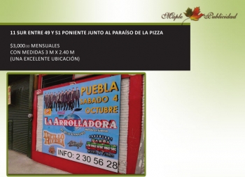 Vallas en Puebla - Maple Publicidad - Puebla