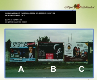Vallas en Puebla - Maple Publicidad - Puebla