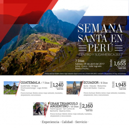 Viaje de semana santa a Perú - Turismo Pigmalion - Puebla