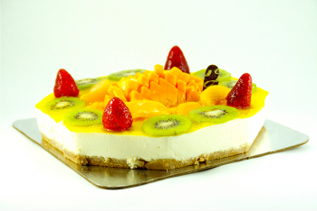 Mousse de queso y frutas exóticas - La Postrería - Puebla