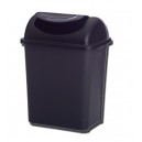 Cesto plástico con tapa traslúcida color negro - Eurowipe Higiene Institucional - Productos de limpi...