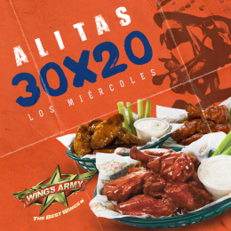 Promoción de Miércoles soldado - Wing's Army Puebla - Puebla