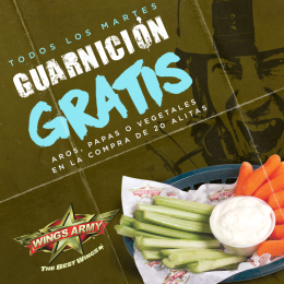 Guarnición GRATIS comprando 20 Alitas - Wing's Army Puebla - Puebla
