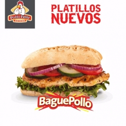 Baguete de Pollo de Pollo Feliz -Servicio a Domicilio - Pollo Feliz Puebla - Puebla