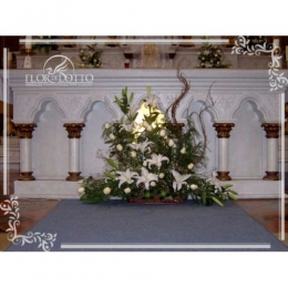 Arreglos en el altar de bodas - Florería - Flor de Lotto - Puebla