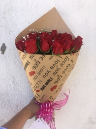 Florería - Flor de Lotto Cono con 12 rosas - Florería - Flor de Lotto - Puebla