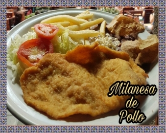 Restaurante El Patio de San Luis -Milanesa de Pollo en Puebla  - Restaurante El Patio de San Luis - ...