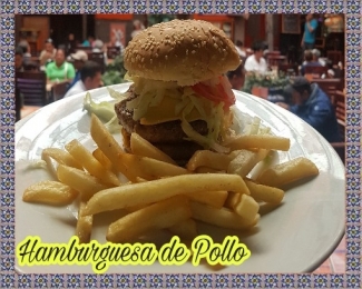 Restaurante El Patio de San Luis - Hamburguesa de Pollo  - Restaurante El Patio de San Luis - Puebla