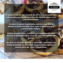 ROLLO DE HOJALDRE CON NUTELLA - Restaurante La Cúpula - Puebla