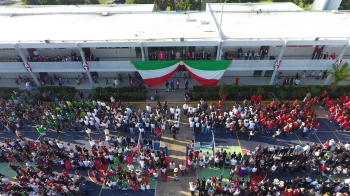 Ceremonia conmemorativa del Grito de Independencia - Colegio Americano de Puebla - Puebla