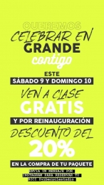 ¡Celebra con nosotros!
Aparta tu bici enviando un msj en nuestro Instagram: @vibecyclestudio - Vibe...