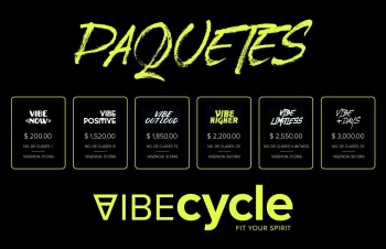 Conoce nuestrospaquetes - Vibecycle - Cycling Studio - Puebla