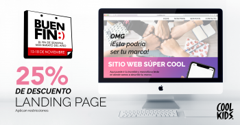 25% de descuento en landing page - Cool Kids - Onda Creativa - Puebla