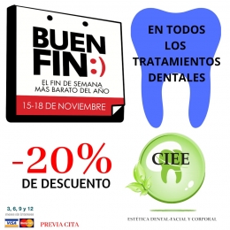 20% de descuentos en tratamientos dentales Clinica dental CIEE - Clínica dental CIEE - Puebla