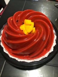 Gelatina de Mango-Chamoy rellena de cubitos de mango natural. - Gelatinarte Puebla - Puebla