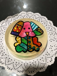 Gelavitral sabor tres leches y piña pintado a mano. - Gelatinarte Puebla - Puebla