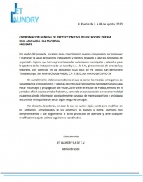SOLICITUD DE APERTURA - Ecoclean Tintorería - Lomas de Angelópolis - Puebla