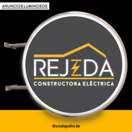 Contamos con anuncios ligeros y de fácil instalación redondos de 50 cm y de 60 cm de diámetro. Tipo ...