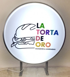 Contamos con anuncios ligeros y de fácil instalación redondos de 50 cm y de 60 cm de diámetro. Tipo ...