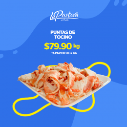 Disfruta nuestras exquisitas puntas de tocino, ideales para darle ese sabor extra a cualquier platil...