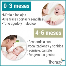 De 0 a 6 meses, todo se basa en el uso de melodías y la exageración de gestos. Esto, con el fin de q...