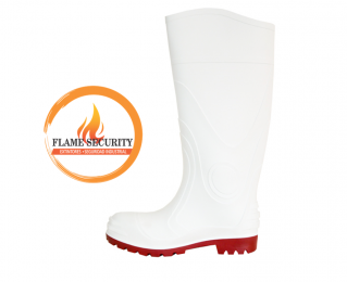 Bota laser Pro Rubber Blanca suela roja

Características: - Altura: 40 cms desde la base del talón...