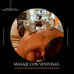 Masaje con ventosas.
Las aplicamos como parte del masaje para poder relajar, liberar y poder regres...