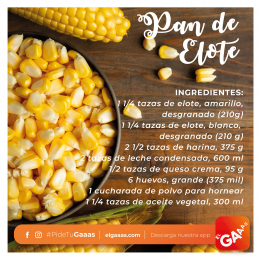 • Precalienta el horno a 180° C.
• Licúa los elotes con la harina, la leche condensada, el queso cr...