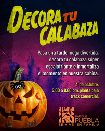  ¡Decora tu calabaza en Parque Puebla!


Ven a nuestra activación y crea tu propia calabaza con v...