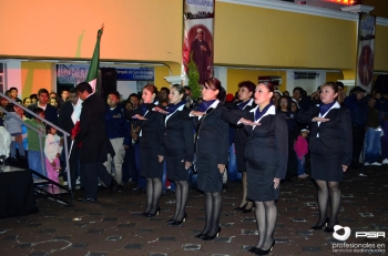 Entrega del lábaro patrio - Profesionales en Servicios Audiovisuales - PSA - Puebla
