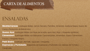 Ensaladas - Bistro y Vinos - Puebla