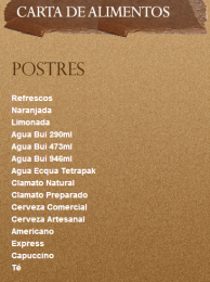 Postres - Bistro y Vinos - Puebla
