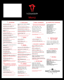 Menú - Restaurante La Encomienda - Horno, Parrilla, Cava - Puebla