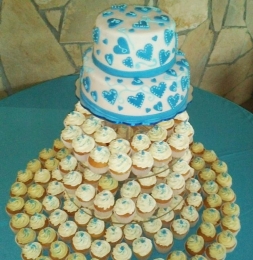 Arreglo para boda, con pastel y cupcakes - The Little Bakery House - Tienda de Pasteles - Puebla